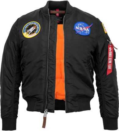 Kurtka Alpha Industries MA-1 VF NASA 166107 03 - Czarna M - zdjęcie 2