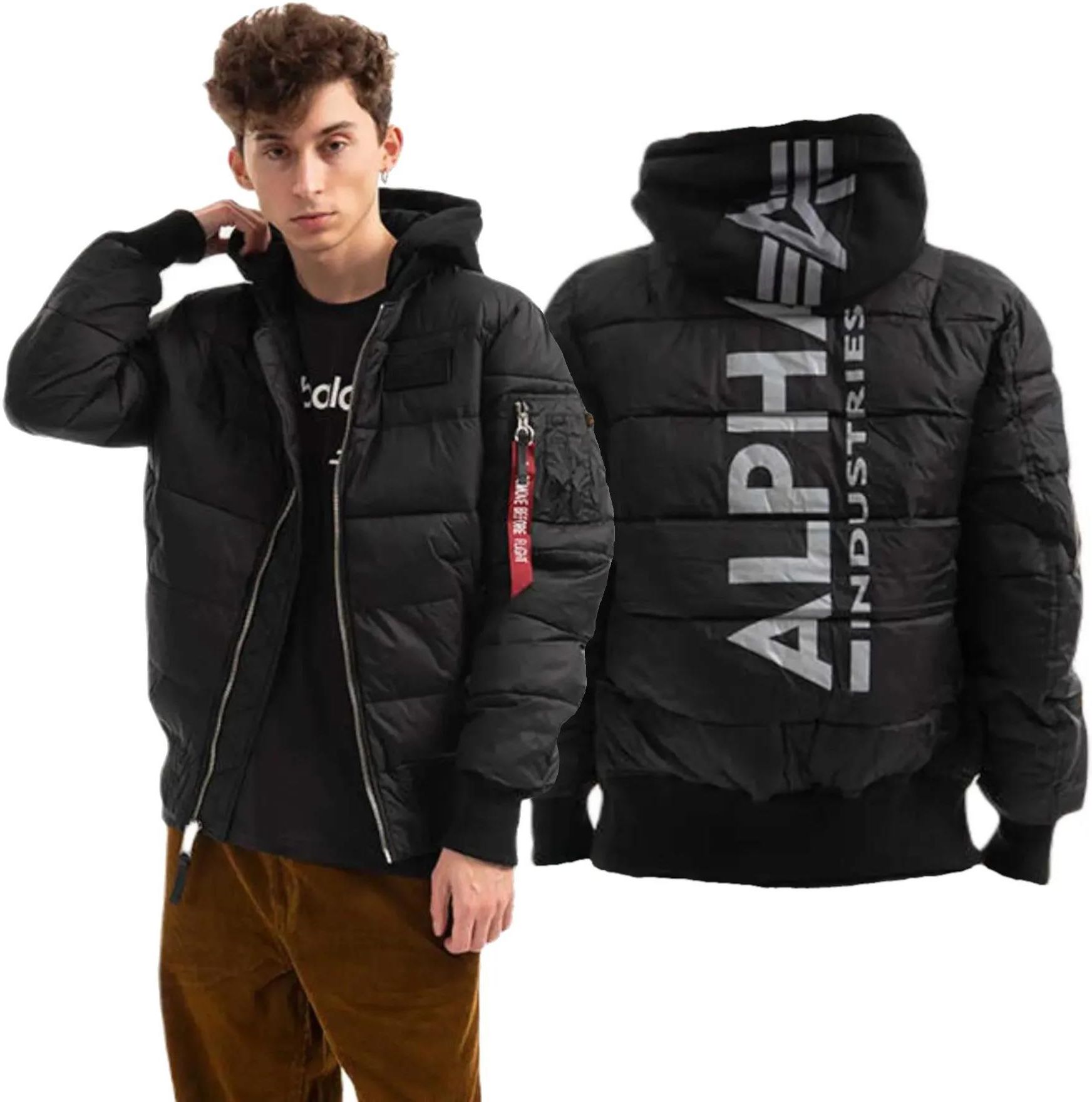 Kurtka z kapturem Alpha Industries MA-1 ZH Back Print Puffer