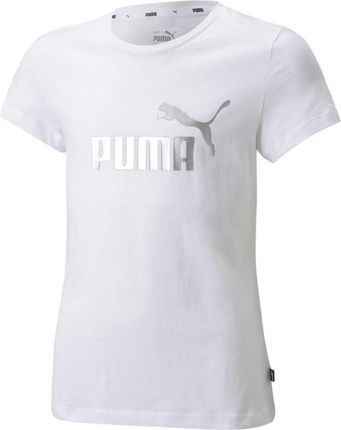 Koszulka dziewczęca Puma ESS+ LOGO biała 84695302