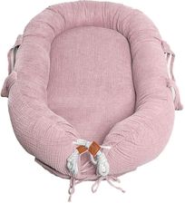 Hi Little One Kokon Gniazdko Dla Noworodka Z Organicznego Oddychającego Bio Muślinu Blush