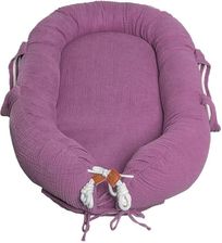 Hi Little One Kokon Gniazdko Dla Noworodka Z Organicznego Oddychającego Bio Muślinu Lavender