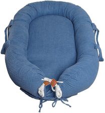 Hi Little One Kokon Gniazdko Dla Noworodka Z Organicznego Oddychającego Bio Muślinu Jeans