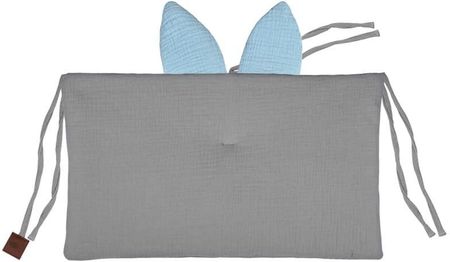 Hi Little One Organizer Przybornik Do Łóżeczka Sleepy Bunny Grey/Baby Blue - zdjęcie 5