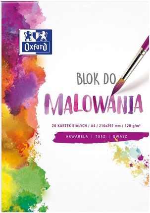 Blok Do Malowania Oxford A4 20 Kartek Biały