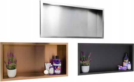 Balneo Wall Box Paper 1 Uchwyt Na Papier Wbudowany W Ścianę Miedziany Ze Stali Nierdzewnej - zdjęcie 4