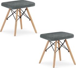 Zdjęcie Leobert Taboret Werk Szary Materiał Nogi Naturalnex2 - Sępopol