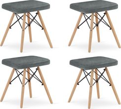 Zdjęcie Leobert Taboret Werk Szary Materiał Nogi Naturalnex4 - Sępopol