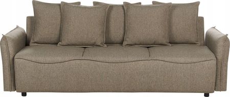 Beliani Sofa Rozkładana Z Pojemnikiem Brązowa Krama