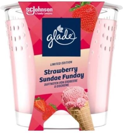 Glade (De) Świeczka Zapachowa Strawberry Sundae Funday 129G