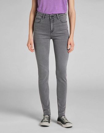 LEE SCARLETT HIGH DAMSKIE SPODNIE JEANSOWE GREY HOLLY L626PJSN