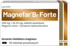 Zdjęcie Magnefar B6 Forte lek z magnezem i witaminą B6, 90tabl. - Drawno