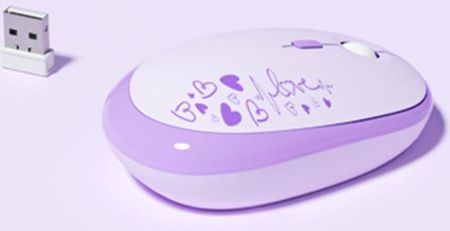 Zestaw klawiatura + mysz Mofii Lovely 2.4G Fioletowy (68081) - zdjęcie 3