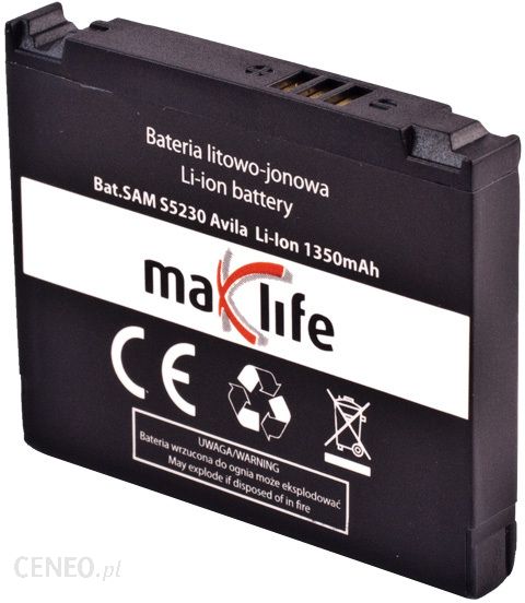 bring the action grade Counterfeit Bateria MaxLife do Samsung S5230 Avila 1350 mAh Li-Ion (5900495181800) -  Opinie i ceny na Ceneo.pl