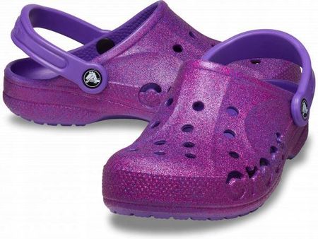 Damskie Lekkie Klapki Chodaki Crocs Baya Glitter 205925 Clog 36-37