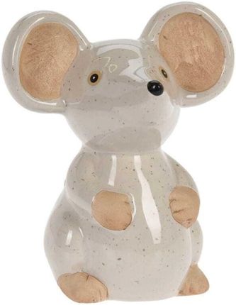 Figurka myszy porcelanowa duża dekoracyjna 15,5 cm