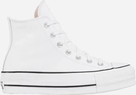 Converse Trampki damskie na platformie Platform Hi Leather 561676C Białe