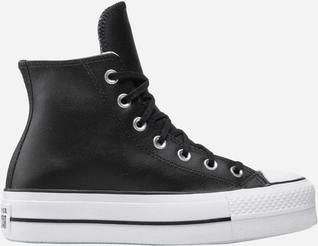 Converse Trampki damskie na platformie Platform Hi Leather 561675C Czarne