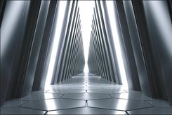 Muralo Fototapeta Abstrakcja Z Widokiem Na Tunel Tapeta Ścienna Z Modnym Efektem 3D Idealna Do Do Sypialni 104x70.5cm