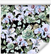 Muralo Tapeta Modna Dekoracja Ścienna Rośliny Natura Orchidee Storczyki Do Salonu Z Nowoczesnym Efektem 3D