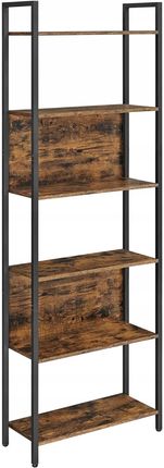 Songmics Regał Wąski Na Książki Biblioteczka Vintage Loft 186x60x24