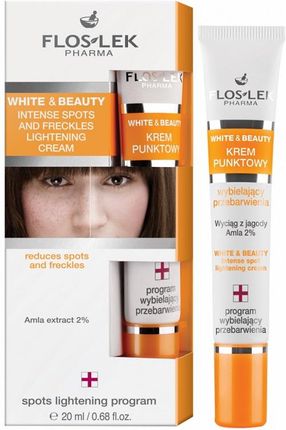 Flos Lek White&Beauty Krem Punktowy Wybielający Przebarwienia I Piegi 20Ml