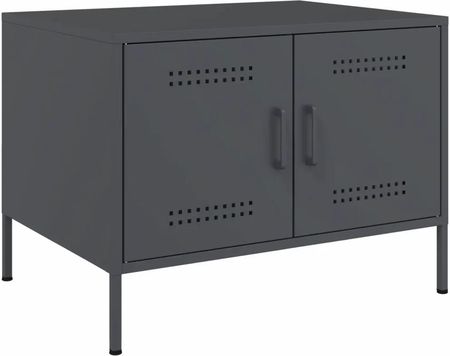 Stolik kawowy, antracyt, 68x50x50,5 cm, stal walcowana na zimno