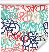 Muralo Tapeta Dekoracja Ścienna 3D Młodzieżowa Modne Graffiti Kolorowe Napisy