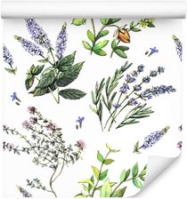 Muralo Tapeta Ozdoba Ścienna 3D Modna Rośliny Kwiaty Lawenda Natura Biuro Dekoracja Łatwa W Czyszczeniu