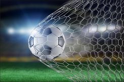 Muralo Fototapeta Piłka Nożna Gol Bramka Boisko Murawa Dekoracja Do Salonu Trójwymiarowa 3D Pokoju Nastolatka 368x254cm