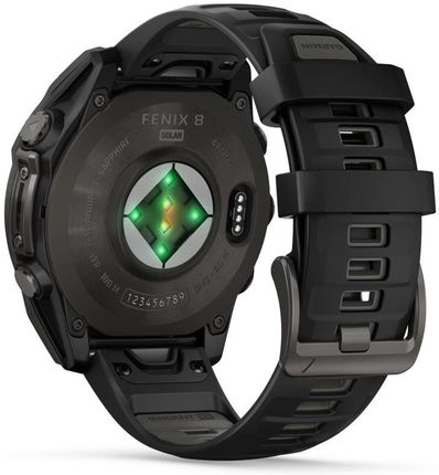 Garmin Fenix 8 47mm Sapphire Carbon Grey z czarno-szarym paskiem - zdjęcie 4