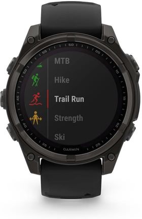 Garmin Fenix 8 47mm Sapphire Carbon Grey z czarno-szarym paskiem - zdjęcie 3