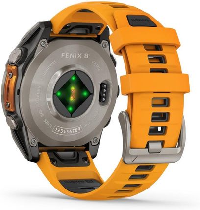 Fenix 8 47 mm AMOLED Sapphire Tytanowy z pomarańczowo-grafitowym