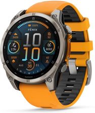 Zdjęcie Fenix 8 47 mm AMOLED Sapphire Tytanowy z pomarańczowo-grafitowym paskiem - Kock