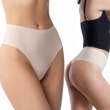 Majtki Stringi damskie z Wysokim Stanem bezszwowe Julimex String Maxi M