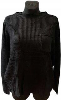 Beluring Elegancki Sweter dla Kobiet Czarny Rozmiar L