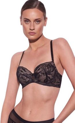 Alles Frozen Black push-up plunge 85B czarny srebrny