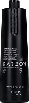 Echosline Karbon 9 Charcoal Shampoo Szampon Do Włosów Zniszczonych Z Węglem 1L