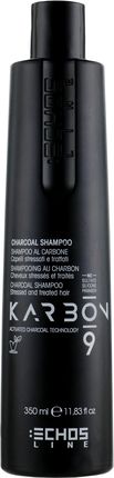 Echosline Karbon 9 Charcoal Shampoo Szampon Do Włosów Zniszczonych Z Węglem 350ml