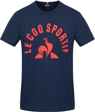 LE COQ SPORTIF T-shirt męski bawełniany niebieski GR71674 - Rozmiar: S