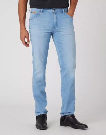 WRANGLER TEXAS SLIM MĘSKIE SPODNIE JEANSOWE JEANSY SPOT LITE W12SXPZ87