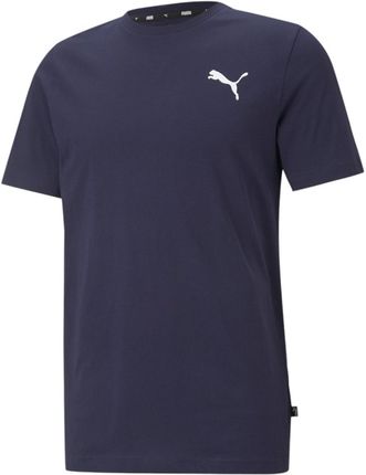 PUMA Męska koszulka sportowa z krótkim rękawem ESS Small Logo Tee / T-Shirt, rozmiar:M, kolor:Niebieski (Peacoat - Cat)