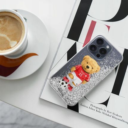 Babaco Etui Do Apple Iphone 13 Mini Teddy Soccer 001 Płynny Brokat Srebrny - zdjęcie 5