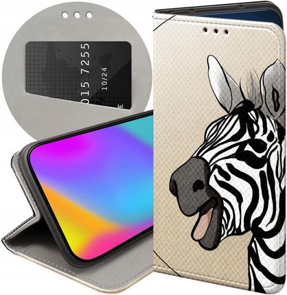 Hello Case Etui Z Klapką Do Xiaomi Poco X4 Pro 5G Zebra Zeberka Paski Futerał