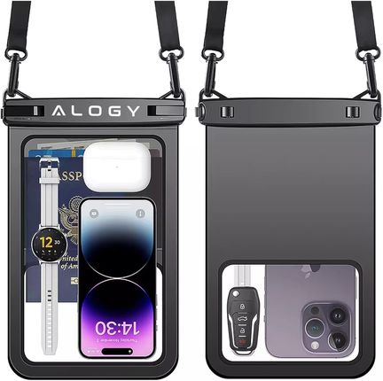 Alogy Etui Wodoodporne Wodoszczelne Ipx8 Na Telefon 6.7" Podwójne Case Futerał Waterproof Czarne