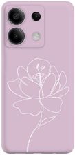 Pieceofcase Etui Czarne Matowe Z Nadrukiem Xiaomi Redmi Note 13 Pro 5G Róża Minimal 2 W
