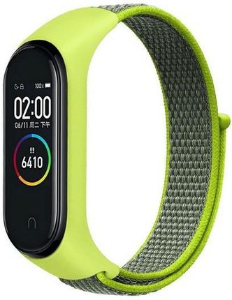 Beline Pasek Mi Band 7/6/5/4/3 Nylonloop Żółty/Yellow