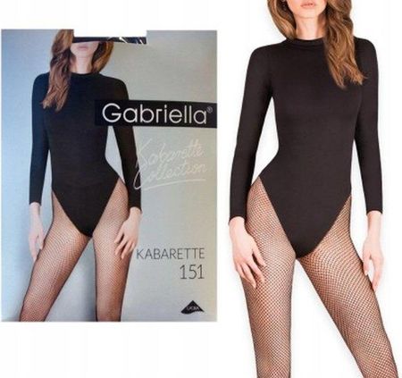 Gabriella Bielizna-Kabarette/Rajstopy 151 Czarne S/M - zdjęcie 3