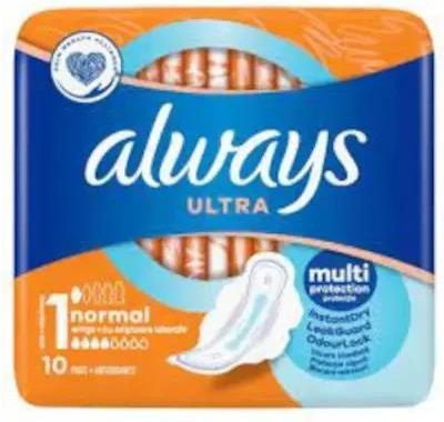 Procter & Gamble Always Ultra Normal Rozmiar 1 Podpaski Ze Skrzydełkami 10szt.