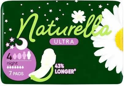 Procter & Gamble Naturella Ultra Night Rozmiar 4 Podpaski Ze Skrzydełkami 7szt.