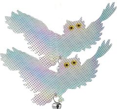 Zdjęcie Gardenline 2X Odstraszacz Na Ptaki Odbłyskowy Sowa Z Dzwonkiem Wisząca - Boguchwała